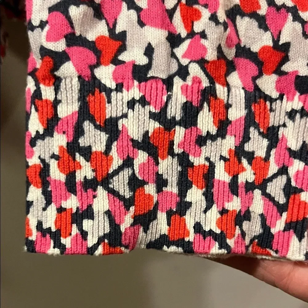 LOFT Red and White Patterned Sweater - Picture 5 of 8